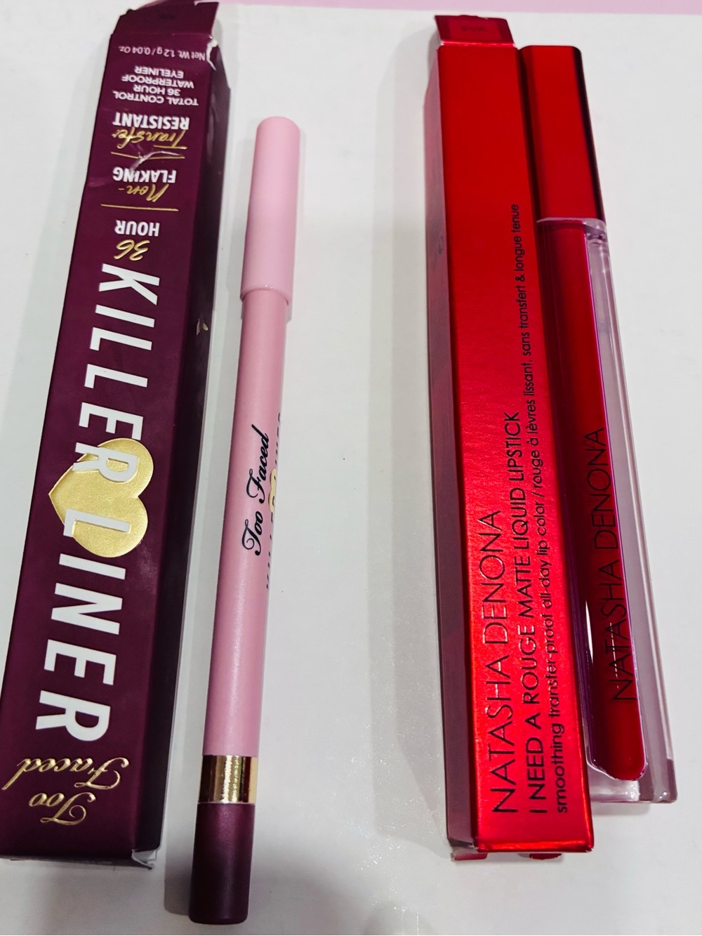 Natasha Denona Matte Liquid Lipstick & Pink Lip Liner Duo - Red